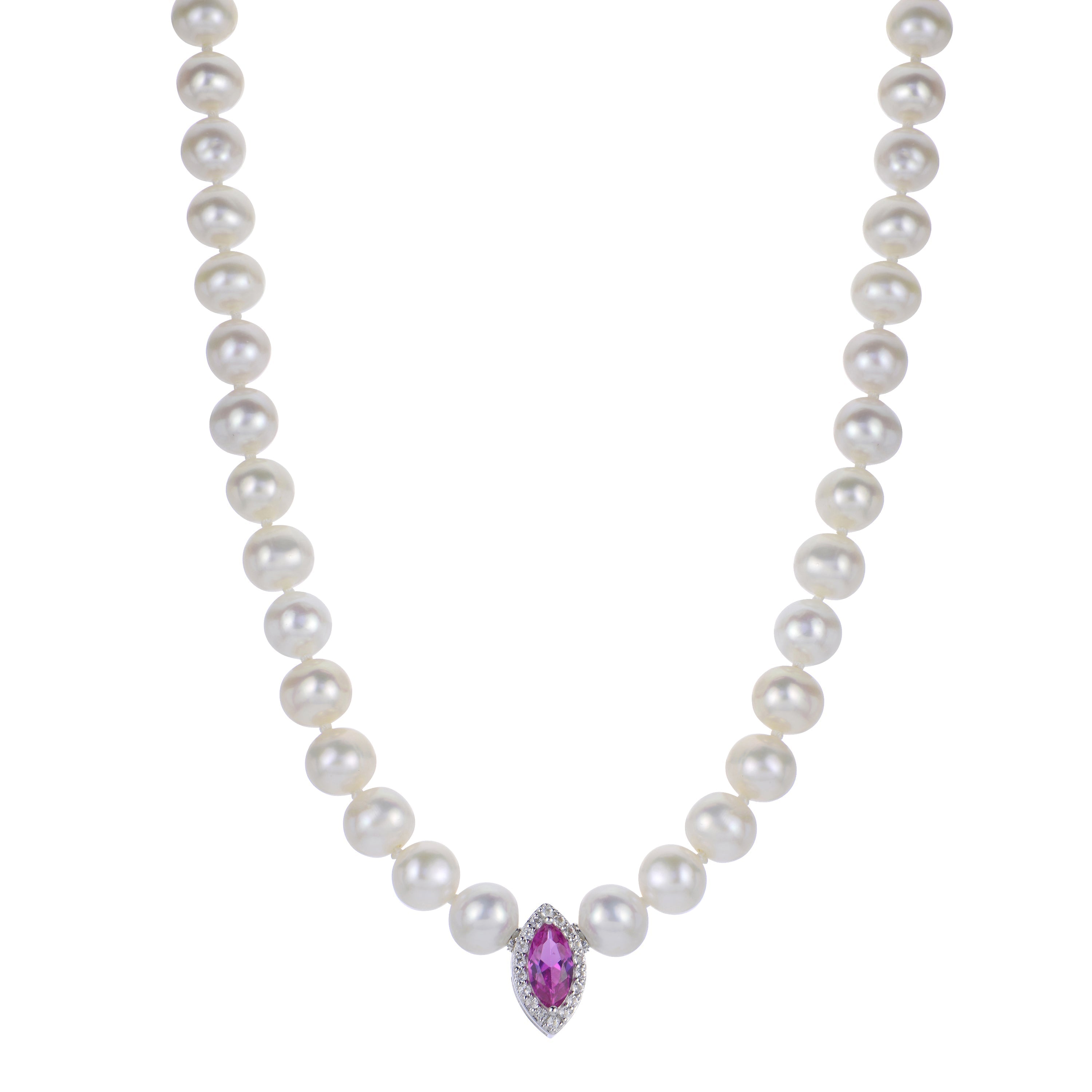 Parkplace Pearls Sterling Silver Freshwater Pearl Necklace 662944/CPS
