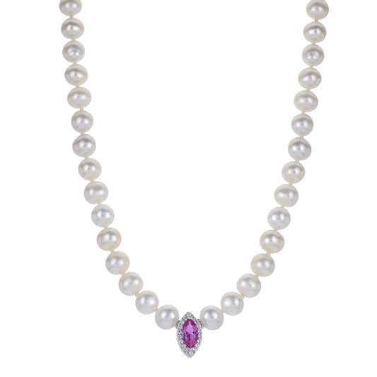Parkplace Pearls Sterling Silver Freshwater Pearl Necklace 662944/CPS