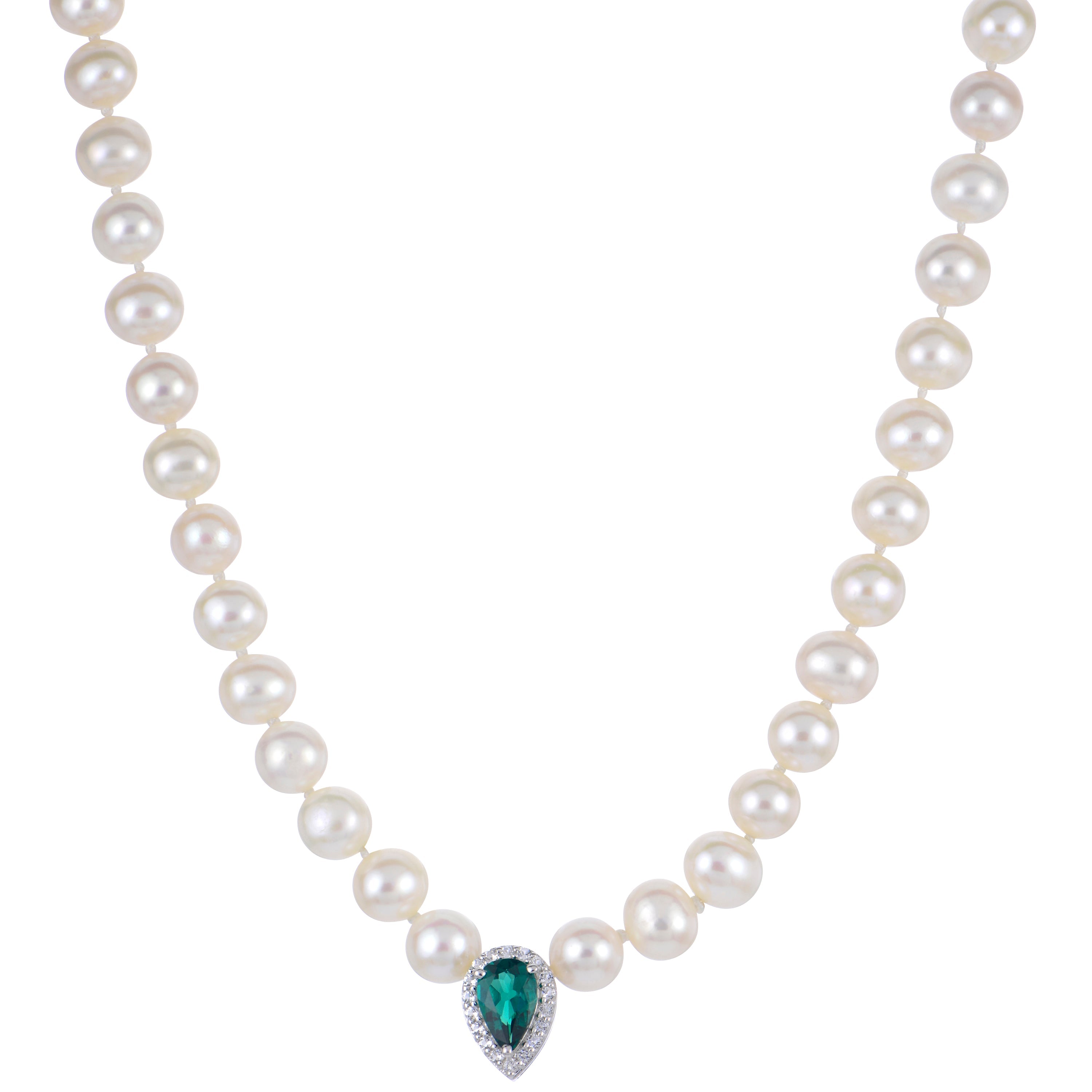 Parkplace Pearls Sterling Silver Freshwater Pearl Necklace 662944/LCE