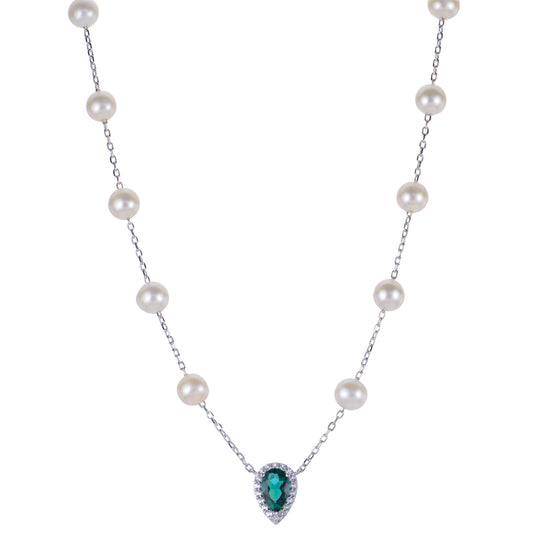 Parkplace Pearls Sterling Silver Freshwater Pearl Necklace 662948/LCE