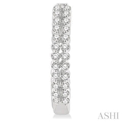 ASHI Two Row Petite Diamond Huggie Fashion Earrings 662W6PPTGERWG