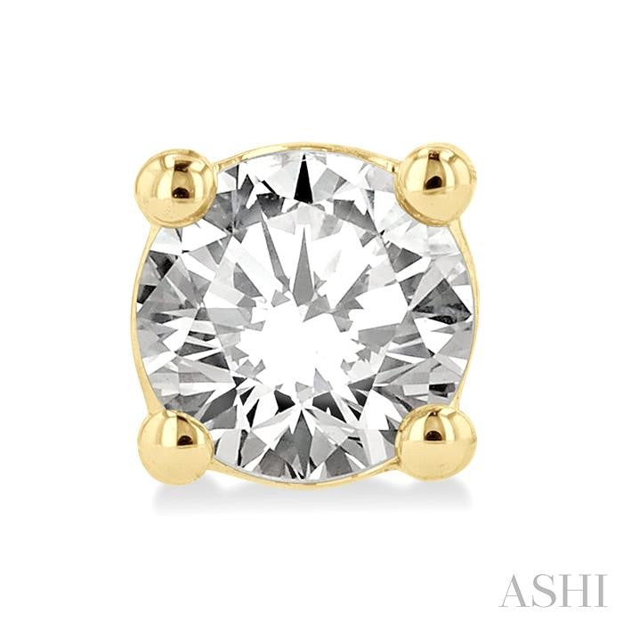ASHI Round Shape Diamond Stud Earrings 66303PPFGERYG-0.6