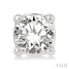 ASHI Round Shape Diamond Stud Earrings 66305PPFGERWG