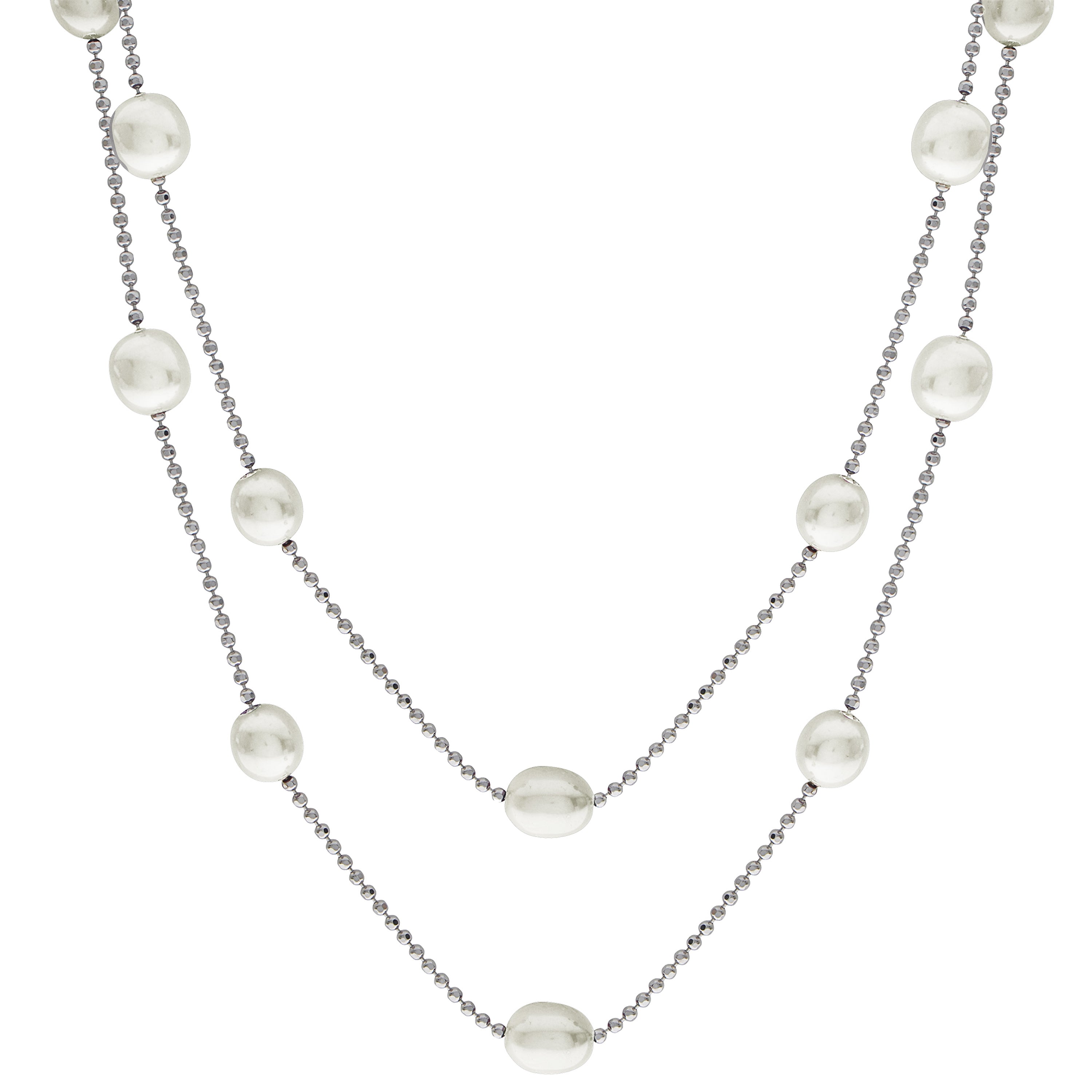 Parkplace Pearls Sterling Silver Freshwater Pearl Necklace 663828/WHT36