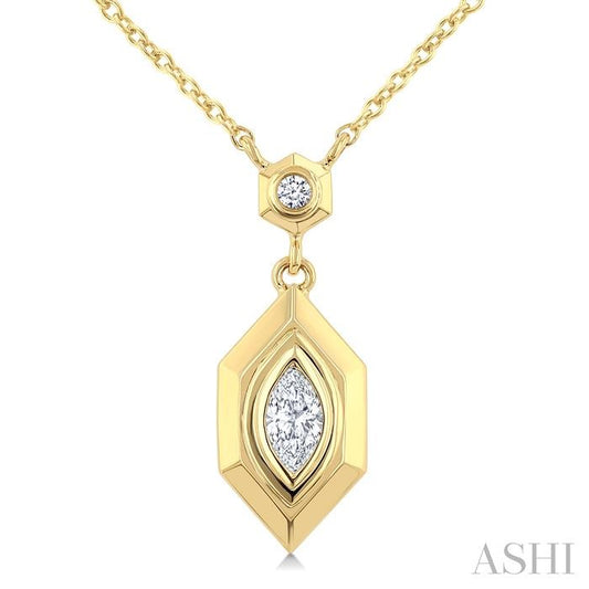 ASHI Hexagon Shape Diamond Fashion Pendant 663U0PPFGNKYG