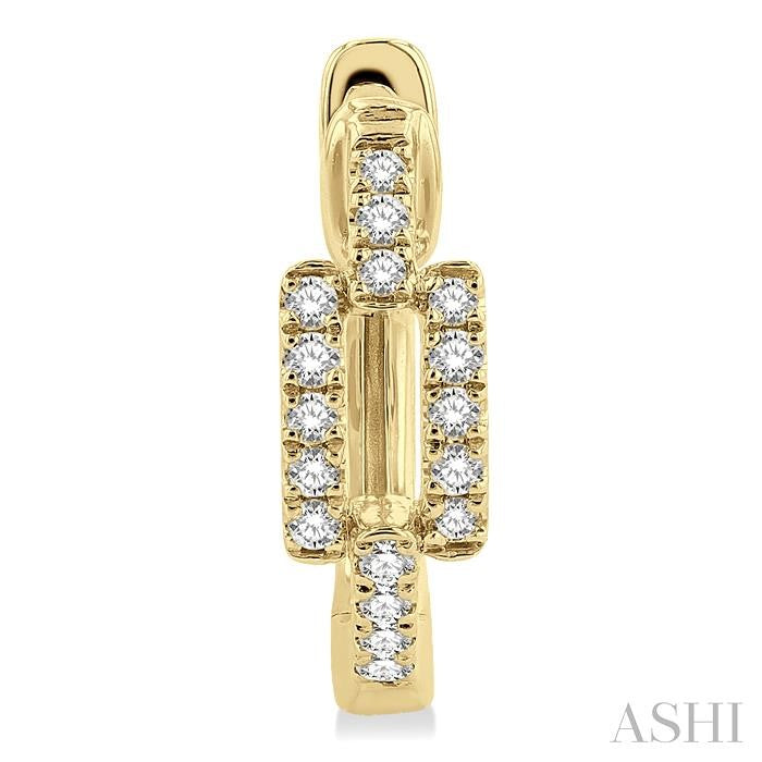 ASHI Paperclip Petite Diamond Huggie Fashion Earrings 663W7PPTGERYG
