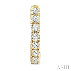 ASHI Petite Diamond Half Hoop Earrings 663X6PPTGERYG