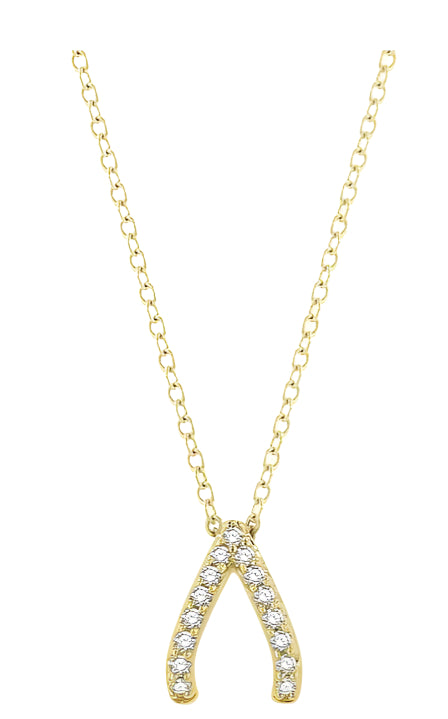 Parkplace Jewelers Wishbone Petite Diamond Fashion Pendant 641B8PPTSPDYG