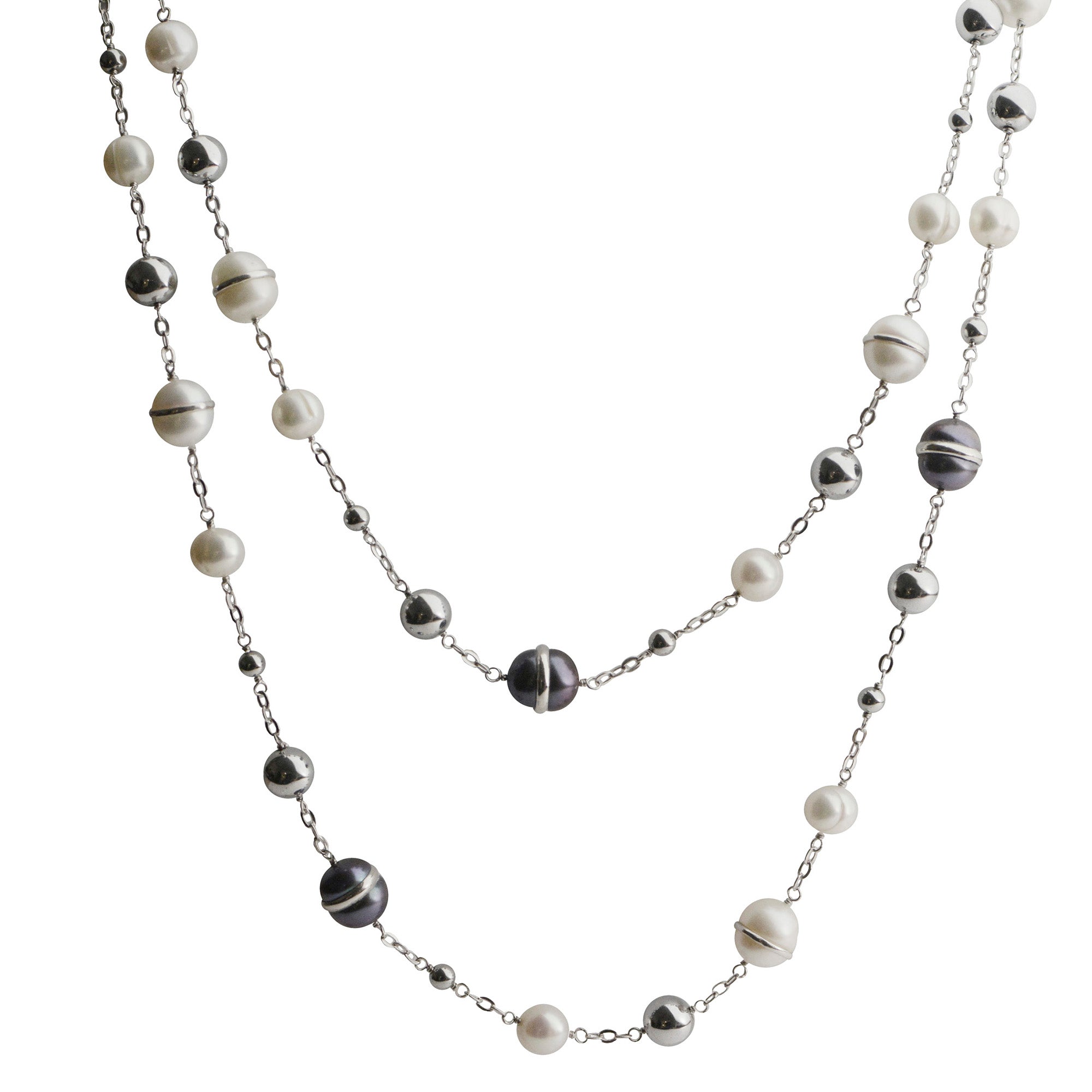 Parkplace Pearls Sterling Silver Freshwater Pearl Necklace 664674/48