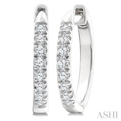 ASHI Petite Diamond Huggie Fashion Earrings 664V6PPTGERWG