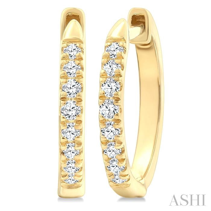 ASHI Petite Diamond Huggie Fashion Earrings 664V6PPTGERYG