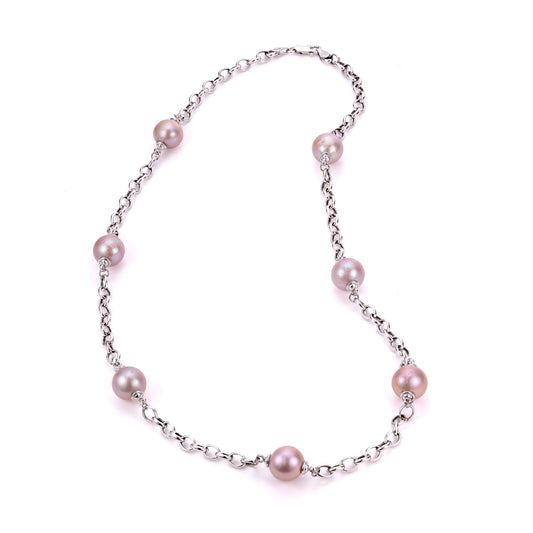 Parkplace Pearls Sterling Silver Freshwater Pearl Necklace 665146/NQ