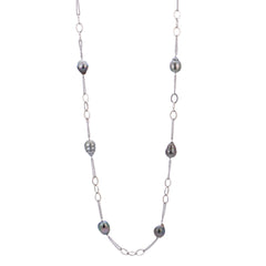 Parkplace Pearls Sterling Silver Tahitian Pearl Necklace 665557/B