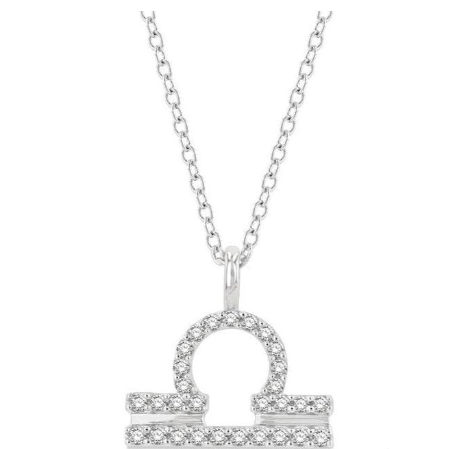 Parkplace Jewelers Libra Zodiac Diamond Pendant 635Y8PPTSPDWG-LIBR
