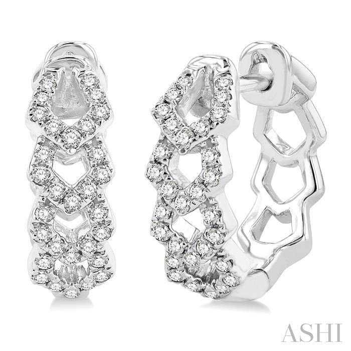 ASHI Petite Diamond Huggie Fashion Earrings 666W6PPTGERWG