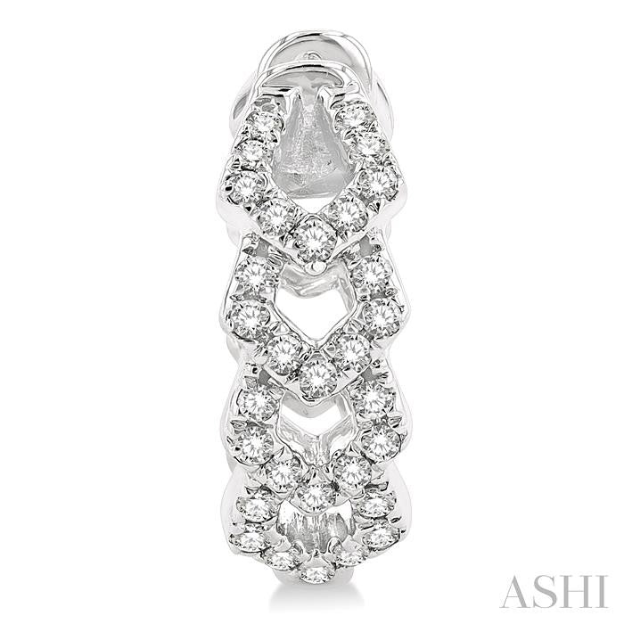 ASHI Petite Diamond Huggie Fashion Earrings 666W6PPTGERWG