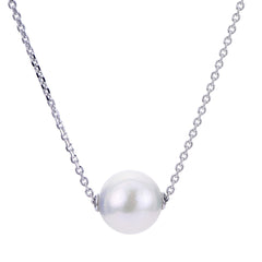 Parkplace Pearls Sterling Silver Freshwater Pearl Solitaire Necklace 667551/FW