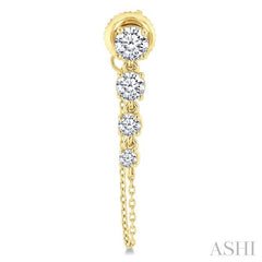 ASHI Journey Diamond Chain Earrings 667E1PPFGERYG