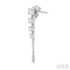 ASHI Journey Diamond Chain Earrings 667E3PPFGERWG