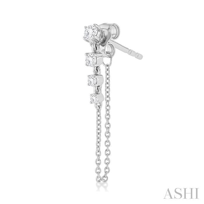 ASHI Journey Diamond Chain Earrings 667E5PPFGERWG