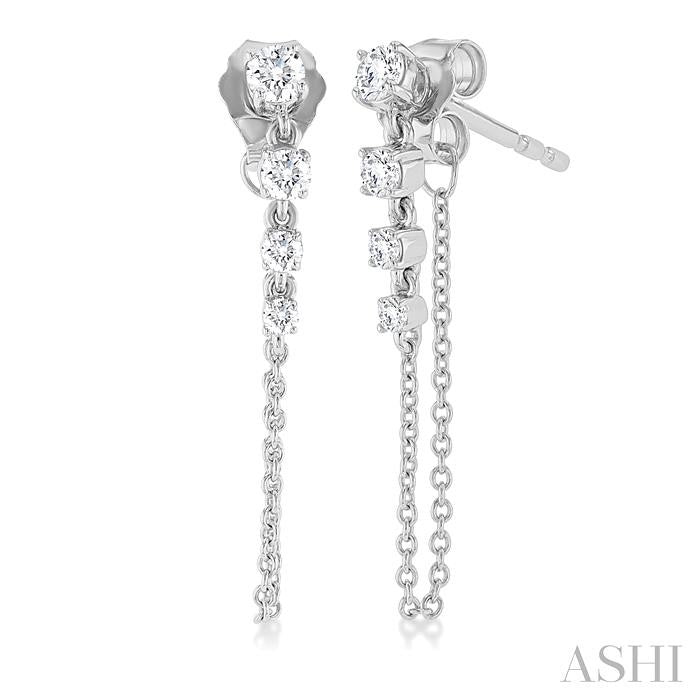 ASHI Journey Diamond Chain Earrings 667E5PPFGERWG