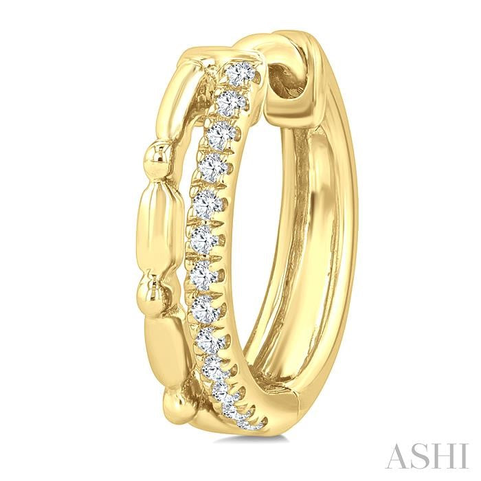 ASHI Petite Diamond Huggie Fashion Earrings 667X8PPTSERYG