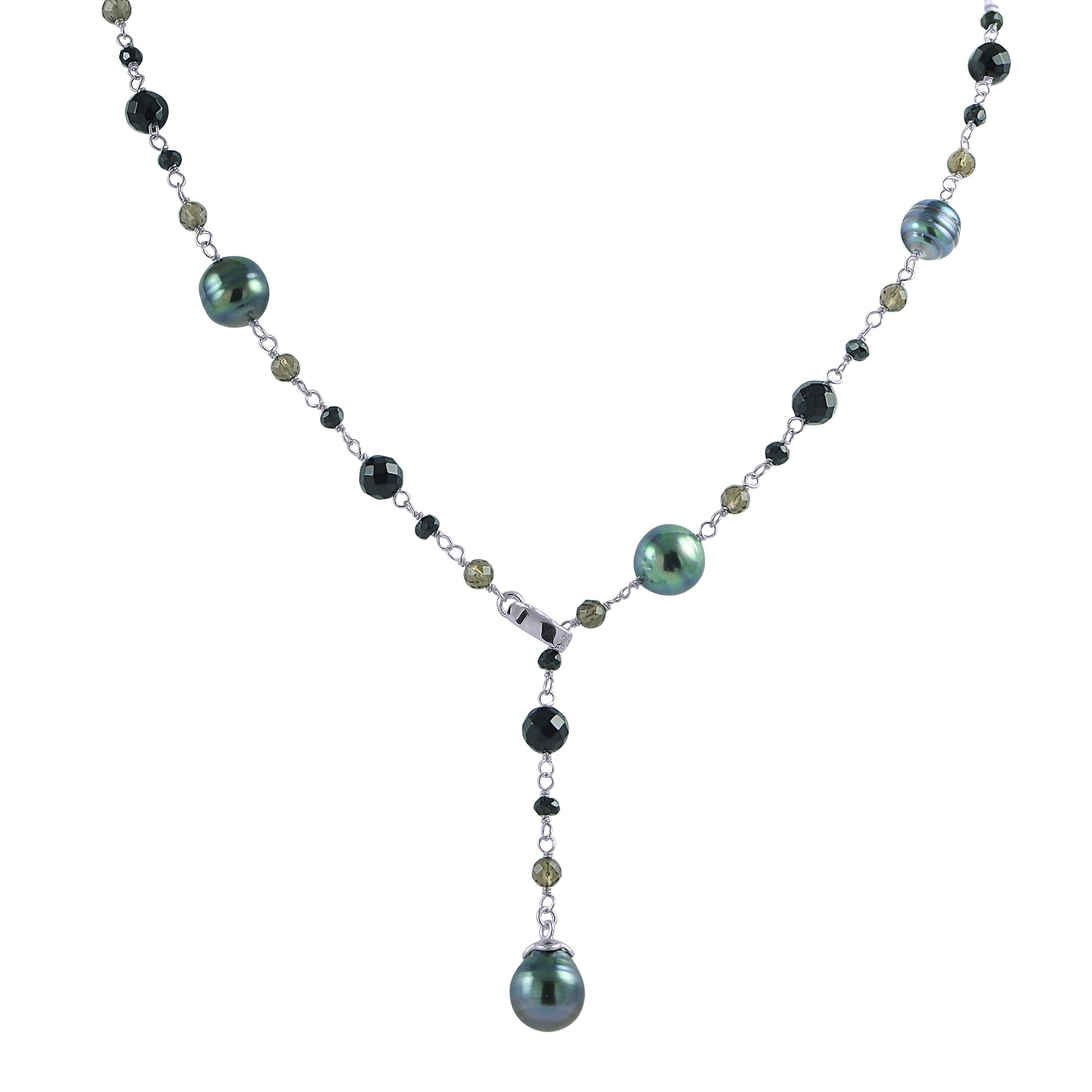 Parkplace Pearls Sterling Silver Tahitian Pearl Necklace 668009