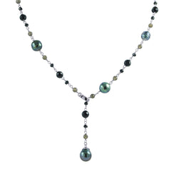 Parkplace Pearls Sterling Silver Tahitian Pearl Necklace 668009