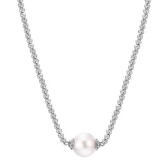 Parkplace Pearls Sterling Silver Brilliance Bead Freshwater Pearl Solitaire Necklace 668012/RH