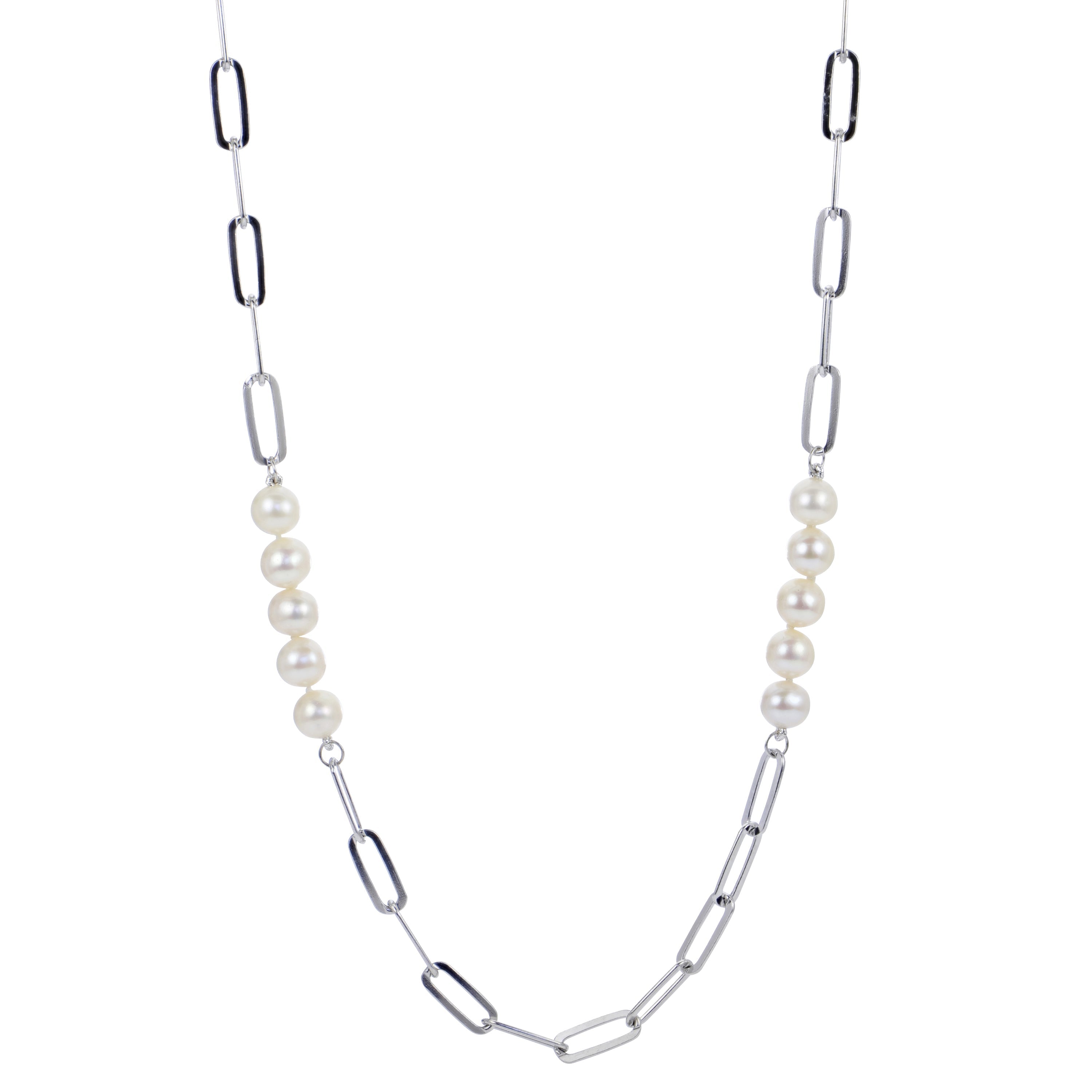 Parkplace Pearls Sterling Silver Freshwater Pearl Necklace 668422/32