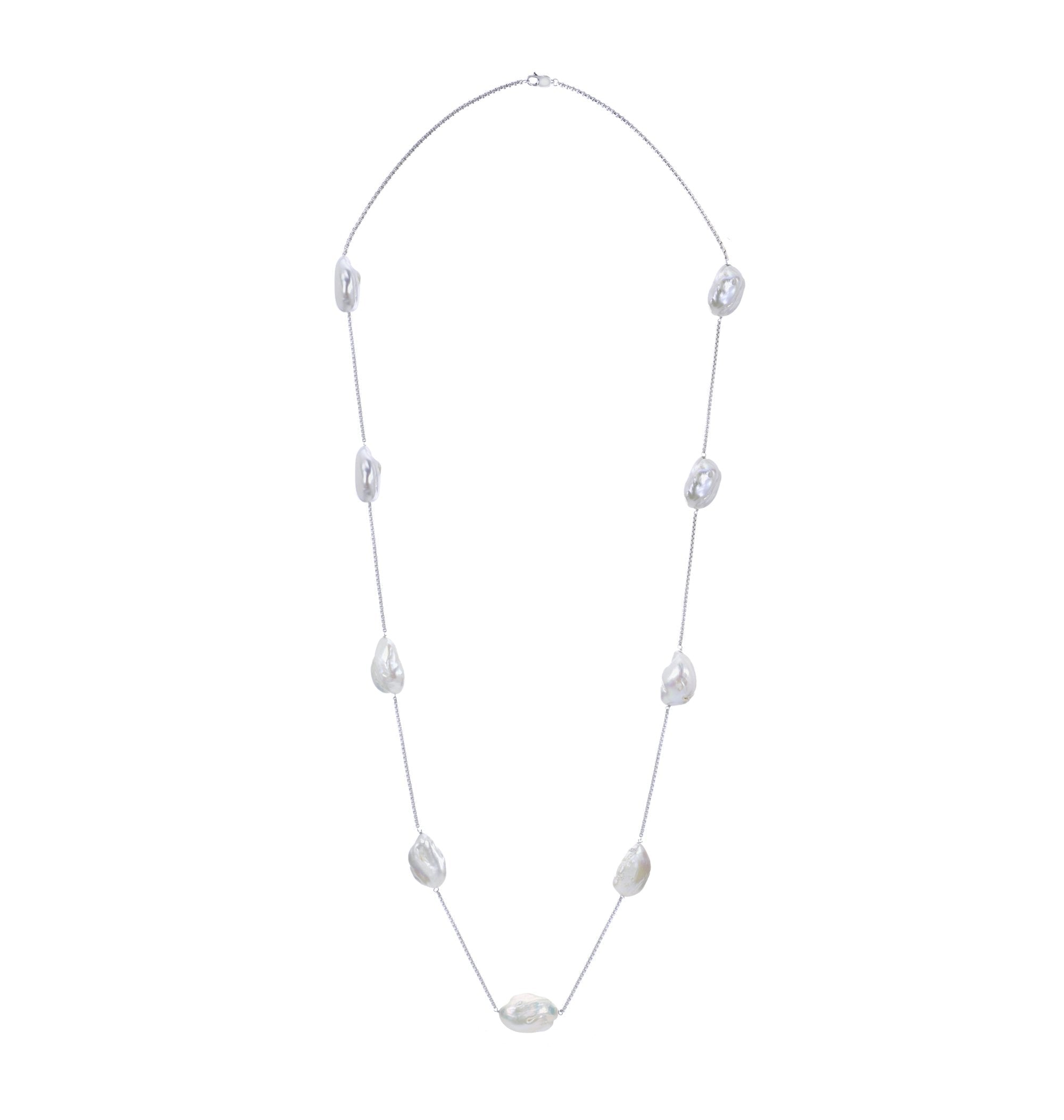 Parkplace Pearls Sterling Silver Freshwater Pearl Necklace 668444/FW