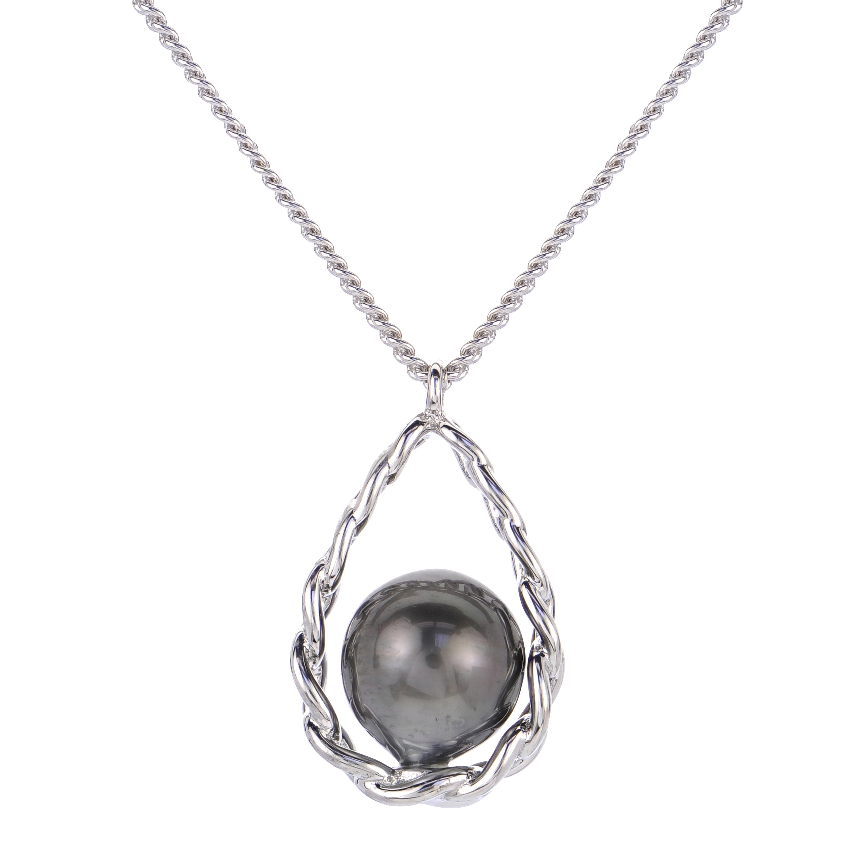 Parkplace Pearls Sterling Silver Tahitian Pearl Necklace 669610/B
