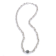 Parkplace Pearls Sterling Silver Tahitian Pearl Necklace 669676/B