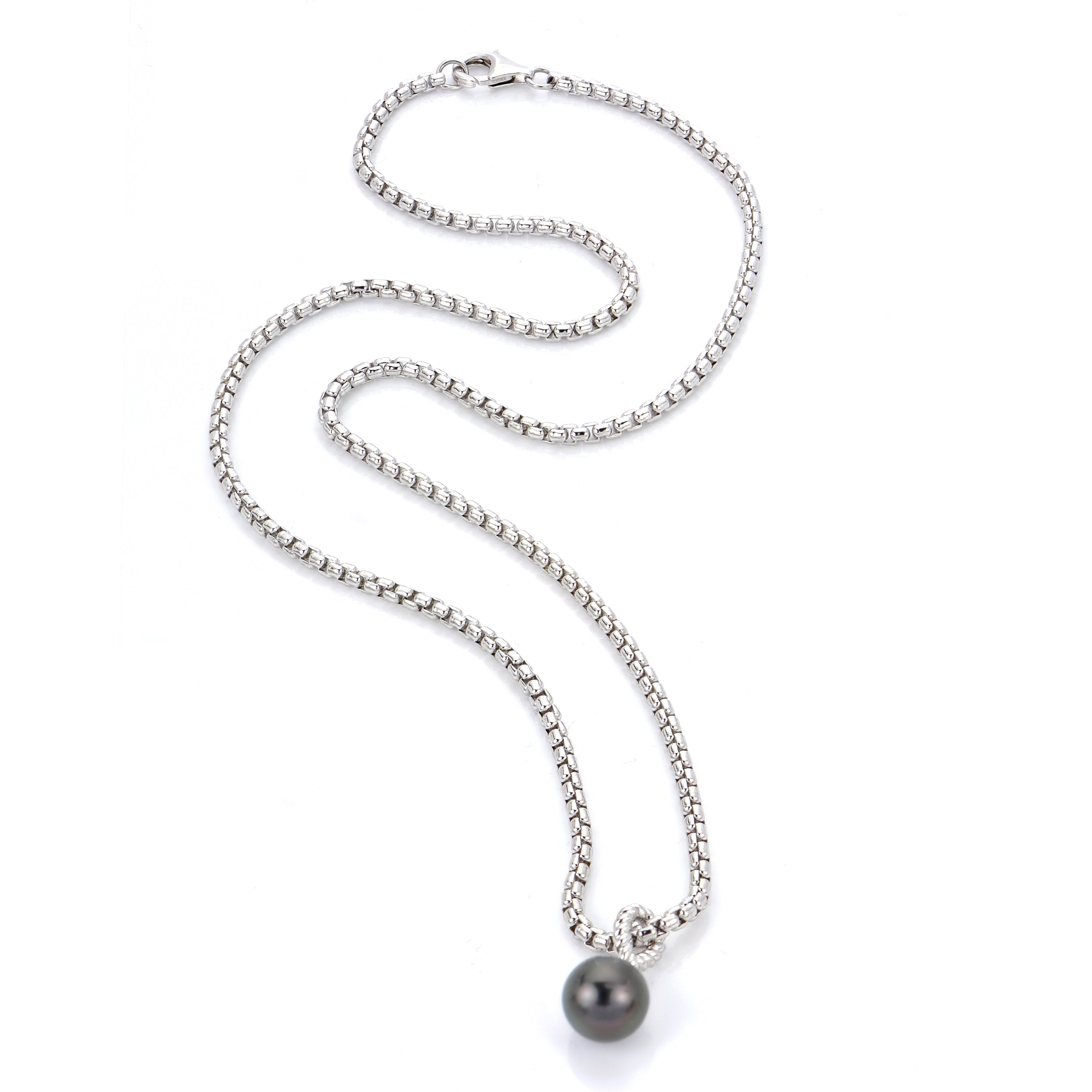 Parkplace Pearls Sterling Silver Tahitian Pearl Necklace 669823/B20