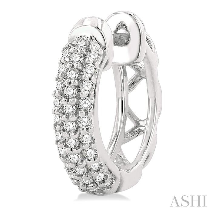ASHI Pave-Set Petite Diamond Fashion Huggie Earrings 669W6PPTGERWG
