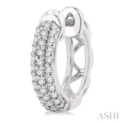 ASHI Pave-Set Petite Diamond Fashion Huggie Earrings 669W6PPTGERWG