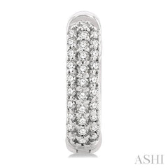 ASHI Pave-Set Petite Diamond Fashion Huggie Earrings 669W6PPTGERWG