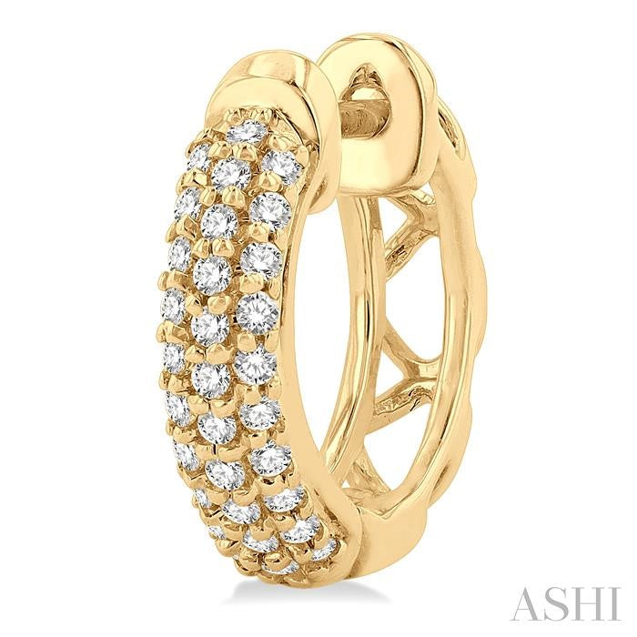 ASHI Pave-Set Petite Diamond Fashion Huggie Earrings 669W6PPTGERYG