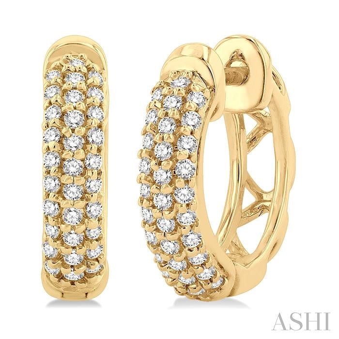 ASHI Pave-Set Petite Diamond Fashion Huggie Earrings 669W6PPTGERYG