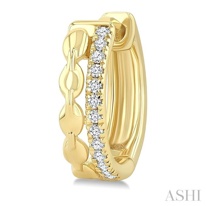 ASHI Petite Diamond Huggie Fashion Earrings 669X8PPTSERYG