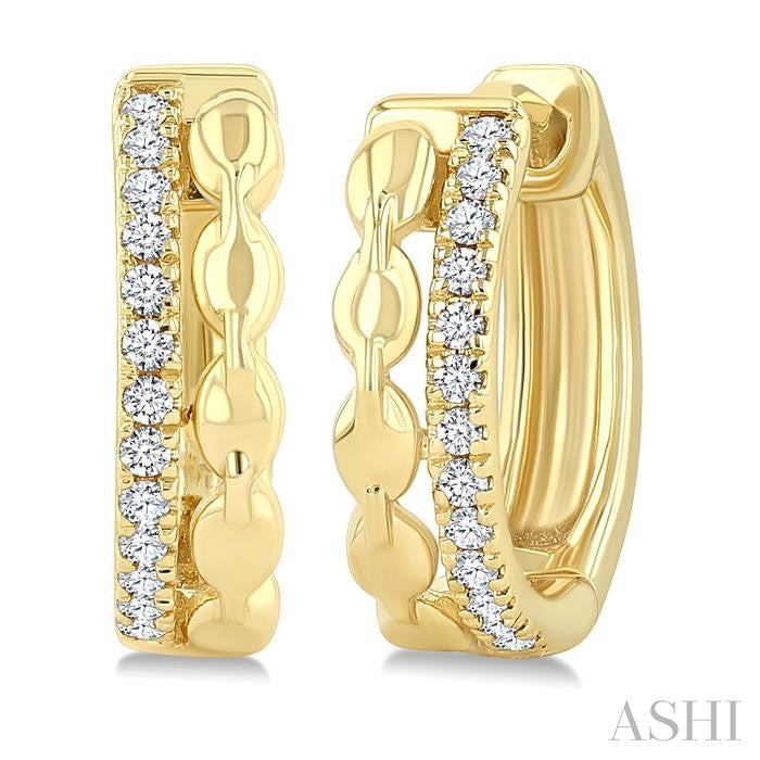 ASHI Petite Diamond Huggie Fashion Earrings 669X8PPTSERYG