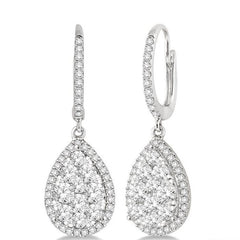 Parkplace Jewelers Pear Shape Halo Lovebright Essential Diamond Earrings 96090PPFVERWG-2.00