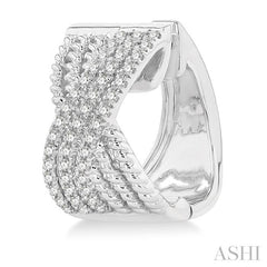 ASHI Petite Diamond Huggie Fashion Earrings 671W5PPFGERWG