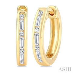 ASHI Channel Set Petite Diamond Huggie Fashion Earrings 672X7PPTGERYG