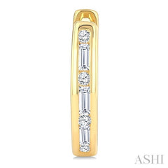 ASHI Channel Set Petite Diamond Huggie Fashion Earrings 672X7PPTGERYG