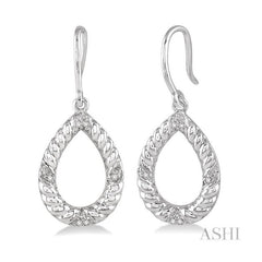 ASHI Silver Pear Shape Diamond Fashion Earrings 86789PPSSSLER