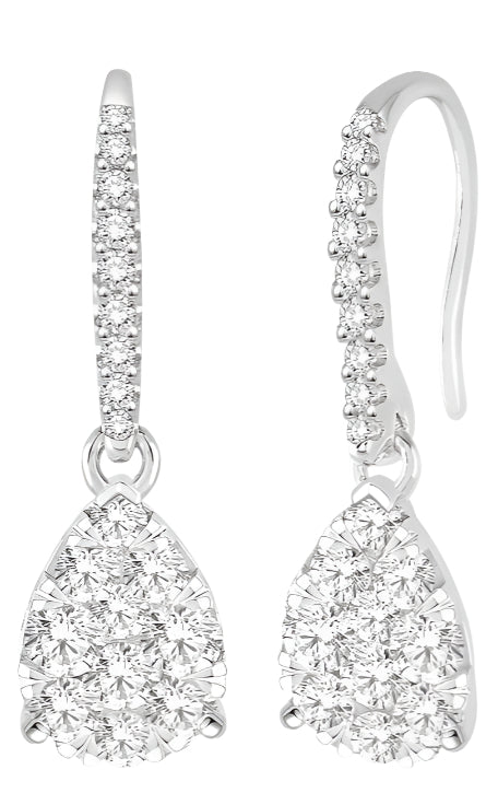 Parkplace Jewelers Pear Shape Lovebright Essential Diamond Earrings 911D2PPFVERWG