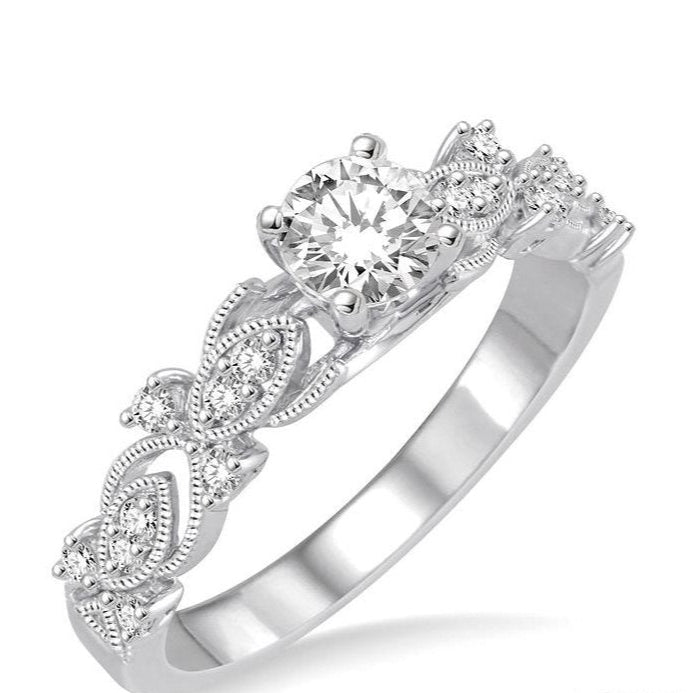 Parkplace Jewelers Round Shape Diamond Engagement Ring 231C3PPFHWG-LE