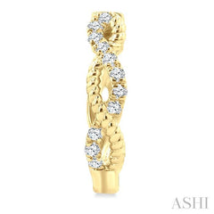 ASHI Twisted Petite Diamond Huggie Fashion Earrings 676V6PPTGERYG