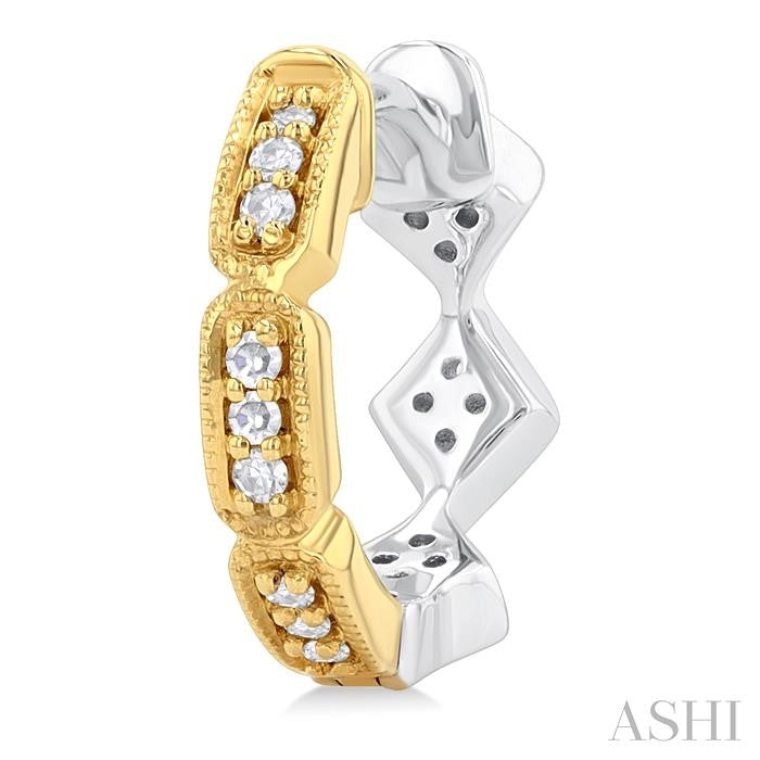 ASHI Reversible Petite Diamond Huggie Fashion Earrings 676W7PPTSERWY